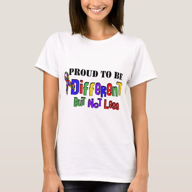 T-shirt Autisme Différent pas moins (Devant)