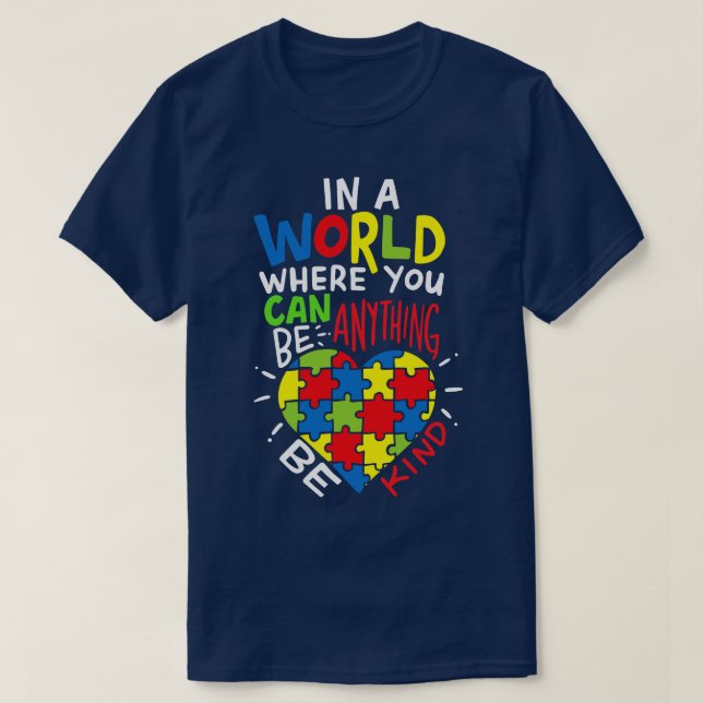 T-shirt Autisme être gentil 1 (Design devant)
