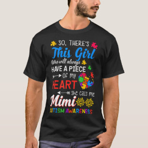 T-shirt Autisme-Femmes Hommes Il y a Cette Fille Elle M'ap