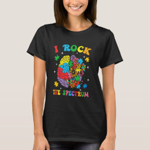 T-shirt Autisme Fleur Brain Je Rock La Sensibilisation Au