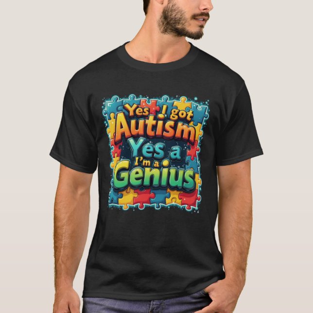 T-shirt Autisme Genius (Devant)