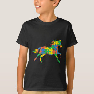 T-shirt Autisme Horse Handicap Mois Sensibiliser