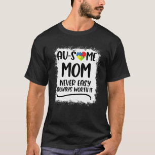 T-shirt Autisme Maman Femmes Fils Ausome Maman En Avril No