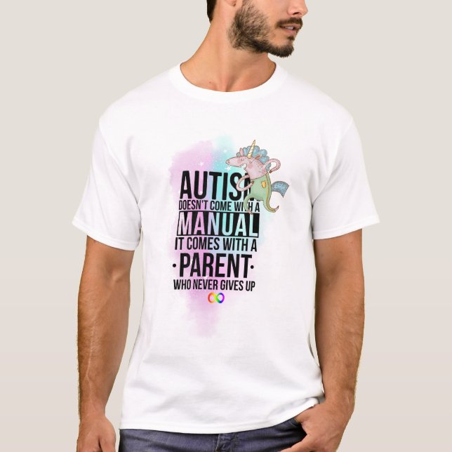 T-shirt Autisme Maman Papa Parent Slogan - Neurodiversité (Devant)