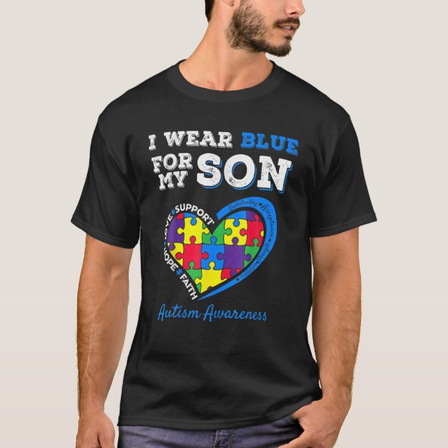 T-shirt Autisme Maman Vie Messager Lunettes de soleil Band (Devant)