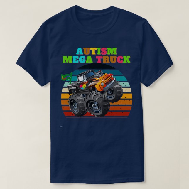 T-shirt autisme méga camion autisme 5 (Design devant)