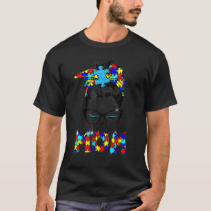 T-shirt Autisme Mignon Casse-tête Chignon Énorme Maman Sen