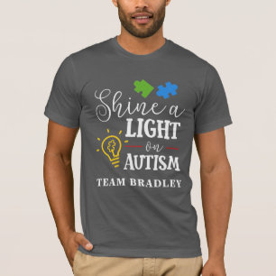 T-shirt Autisme Montre une équipe de jumelage légère perso