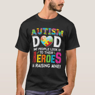 T-shirt Autisme Papa Mon Fils Est Héros Sensibilisation su