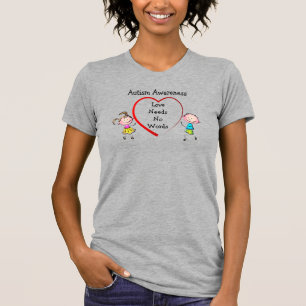 T-shirt Autisme Pas De MotsT-Chemise
