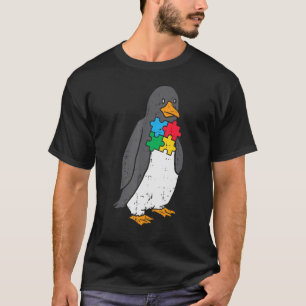 T-shirt Autisme Penguin Puzzle mignon sensibilisation DMPS