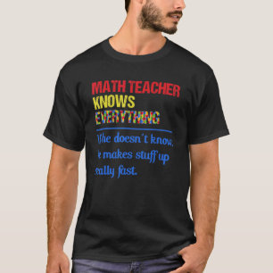 T-shirt autisme professeur de mathématiques connaît tout l