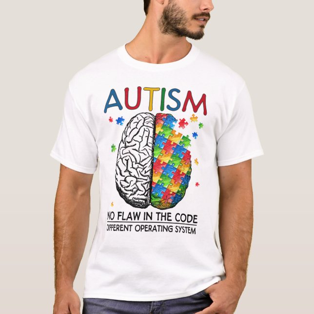 T-shirt Autisme Puzzle Pièce Cadeaux Autisme Citation Sens (Devant)