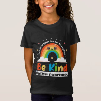 T-Shirt Autisme Rainbow Be Kind Sensibilisation sur l'auti