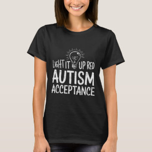 T-shirt Autisme - Rouge à la place - Acceptation Non Sensi