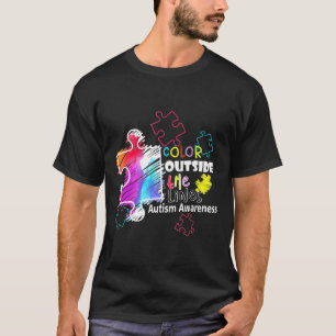 T-shirt Autisme-Sensibilisation à l'autisme Colorier en d