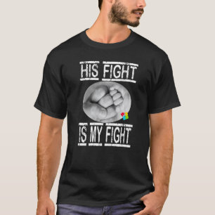 T-shirt Autisme Son Combat Est Mon Combat Père Et Fils Mei
