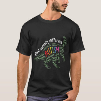 T-shirt Autisme Soutien Dinosaure Fière Autiste Dire Awar