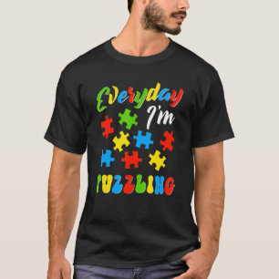 T-shirt Autisme Tous les jours je suis perplexe Puzzle de