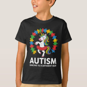 T-shirt Autisme Unicorne Danser Différentes Conscience Du