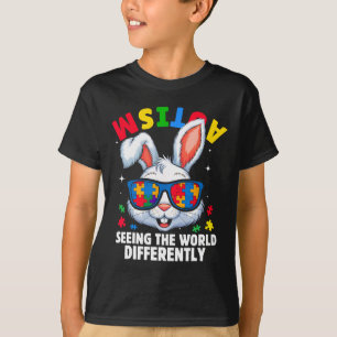T-shirt Autisme Voir Le Monde Différemment Lapin De Sensib