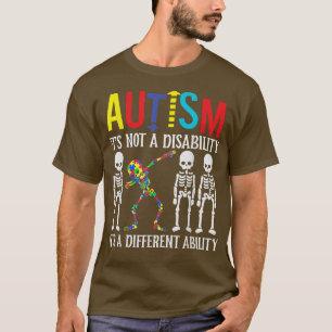 T-shirt AutismeC'est une capacité différente Dabbing Skele