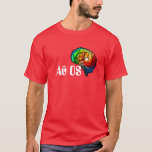 T-shirt autiste de cerveau d'arc-en-ciel de fiert