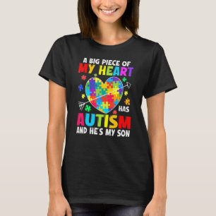 T-shirt Autistic Boy Piece My Heart Has Autism He's My Son