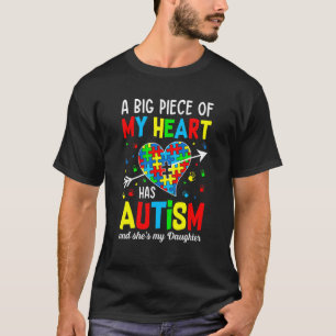 T-shirt Autistic Girl Piece Mon cœur est autiste Elle est