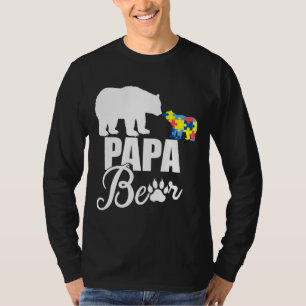 T-shirt Autistic Papa Bear Autism Awareness