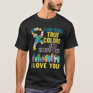 T-shirt Autistic s Awareness Je vois votre vrai casse-tête