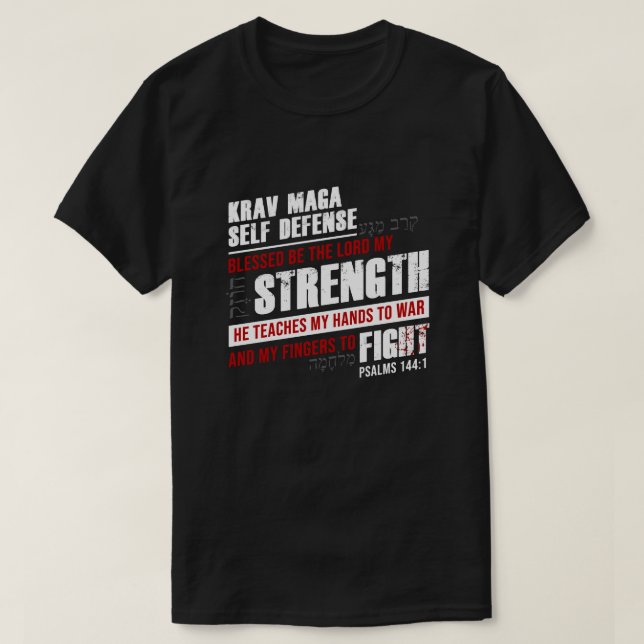 T-shirt Auto-défense de Christian Krav Maga (Design devant)