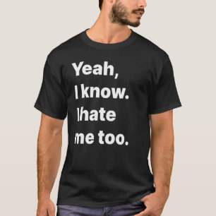 T-shirt Auto-dépréciation Introvert Overthinker Typographi
