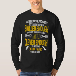 T-shirt Auto Mécanique Compétence Suffisante Assez Intelli