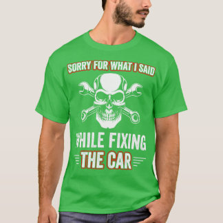 T-shirt Auto mécanique Funny Garage Fixation s mécanique