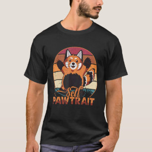 T-shirt Auto Pawtrait mignon Panda rouge Adorable Ours