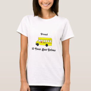 T-shirt Autobus scolaire jaune avec le signe d'arrêt