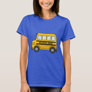 T-shirt Autobus scolaire jaune et noir de bande dessinée