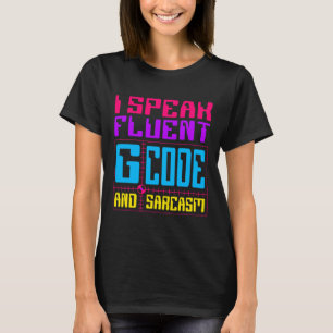 T-shirt Autocollant à code G fluide cnc