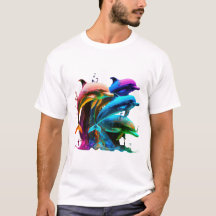 Autocollant coloré Dolphin-Awesome