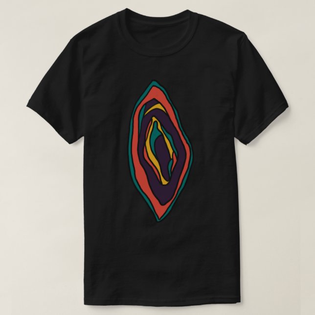 T-shirt Autocollant coloré Vagina Vuvla (Design devant)