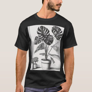 T-shirt Autocollant de plante de jardin intérieur Monstera