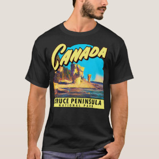 T-shirt Autocollant de voyage vintage de la péninsule de B