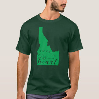 T-shirt Autocollant Idaho est dans mon cœur