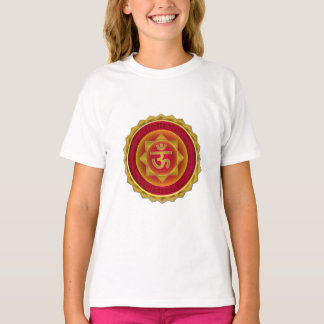 T-shirt Autocollant spirituel hindou Mandala Om doré
