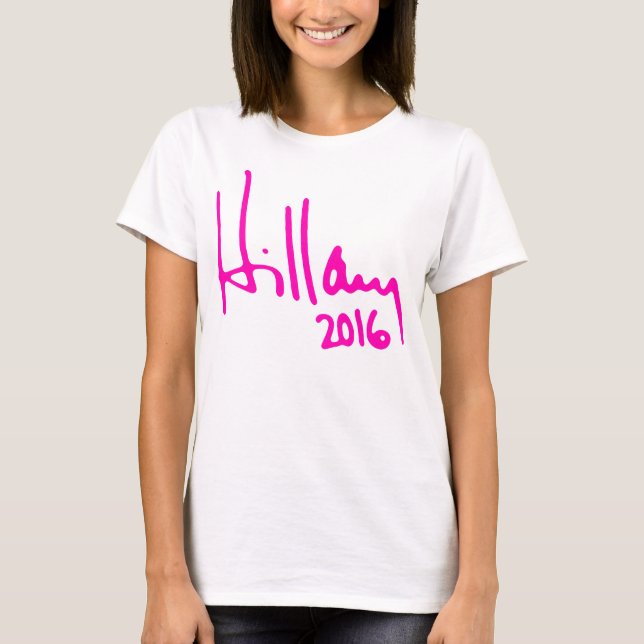 T-SHIRT AUTOGRAPHE DE "HILLARY 2016" (Devant)