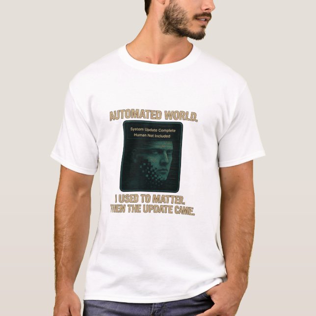 T-shirt Automated World – AI Update Glitchcore (Devant)