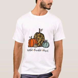 T-shirt Automne Action de grâces citrouille Reconnaissant