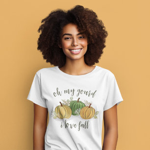 T-shirt Automne Citrouille Oh Mon Dieu J'adore le Maillot 