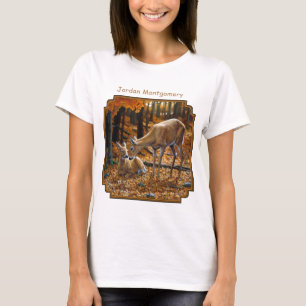T-shirt Automne de Doe et Fawn Whitetail
